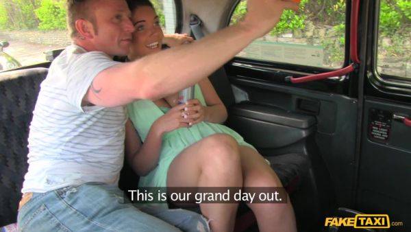 Busty Girl Fucked By Boyfriend While Cabbie's Cock Fills Her Mouth - Threesome Reality Taxi Sex - Czech Republic on royalboobs.com