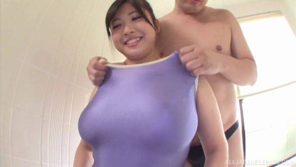 Busty Japanese broad spins the dick in every hole for a nice POV - Japan on royalboobs.com