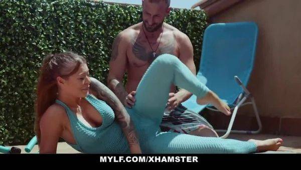 Busty Cougar gets Fucked by her Fitness Trainer on royalboobs.com